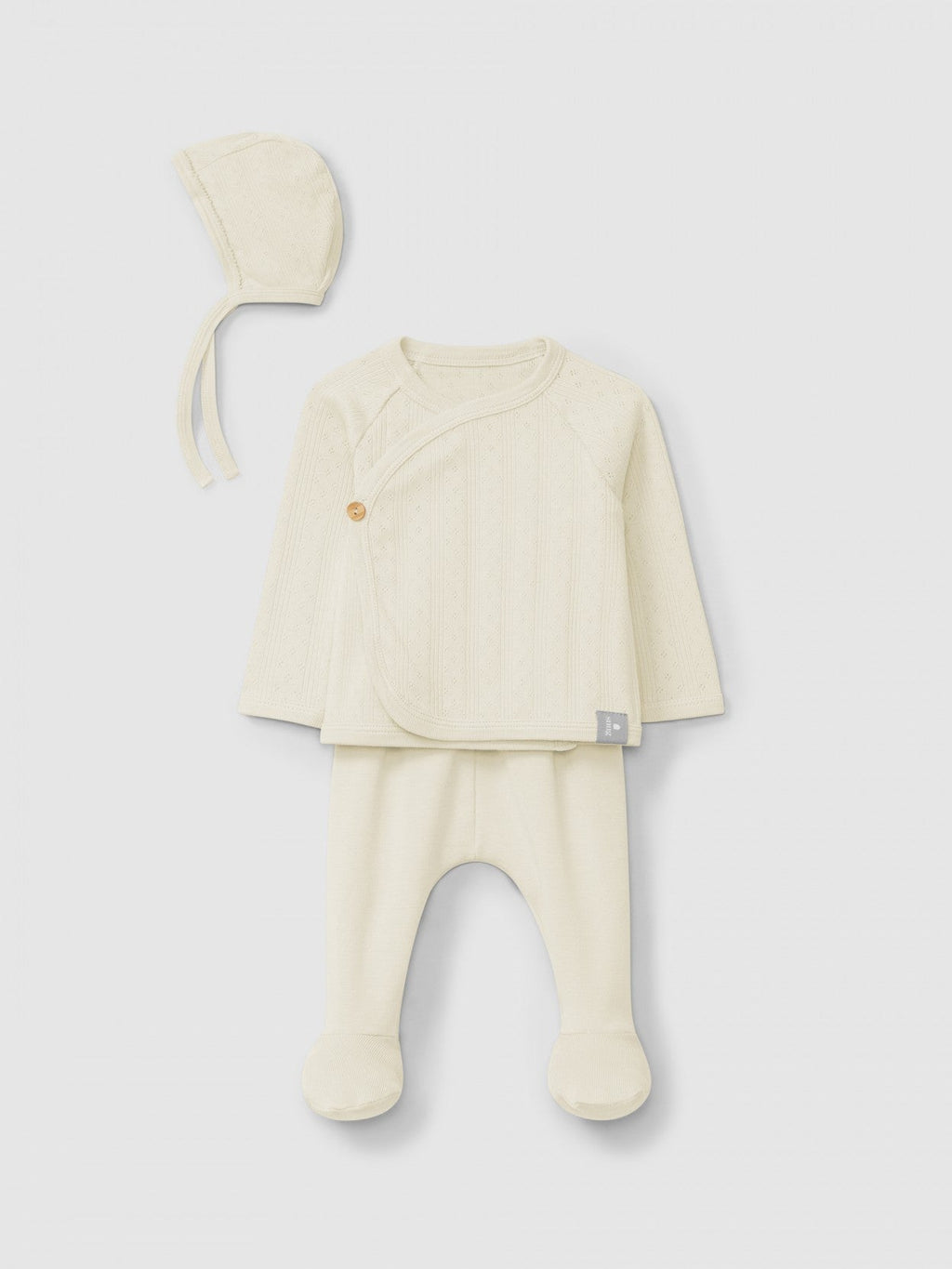 Three-piece ajour pattern set | Natural | Snug