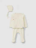 Three-piece ajour pattern set | Natural | Snug