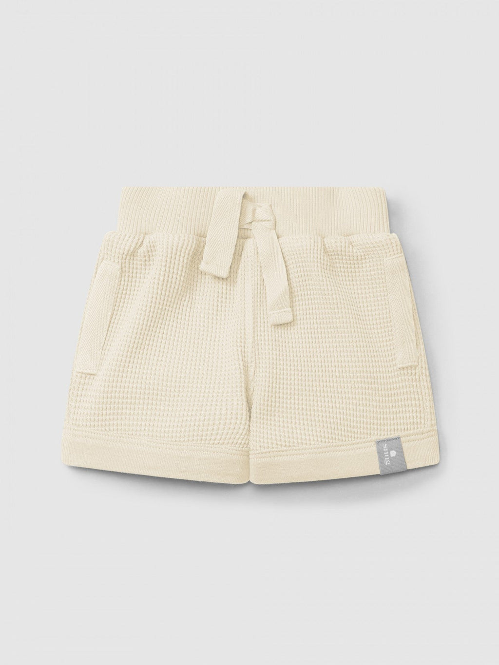 Waffle weave pull-up shorts | Natural | Snug