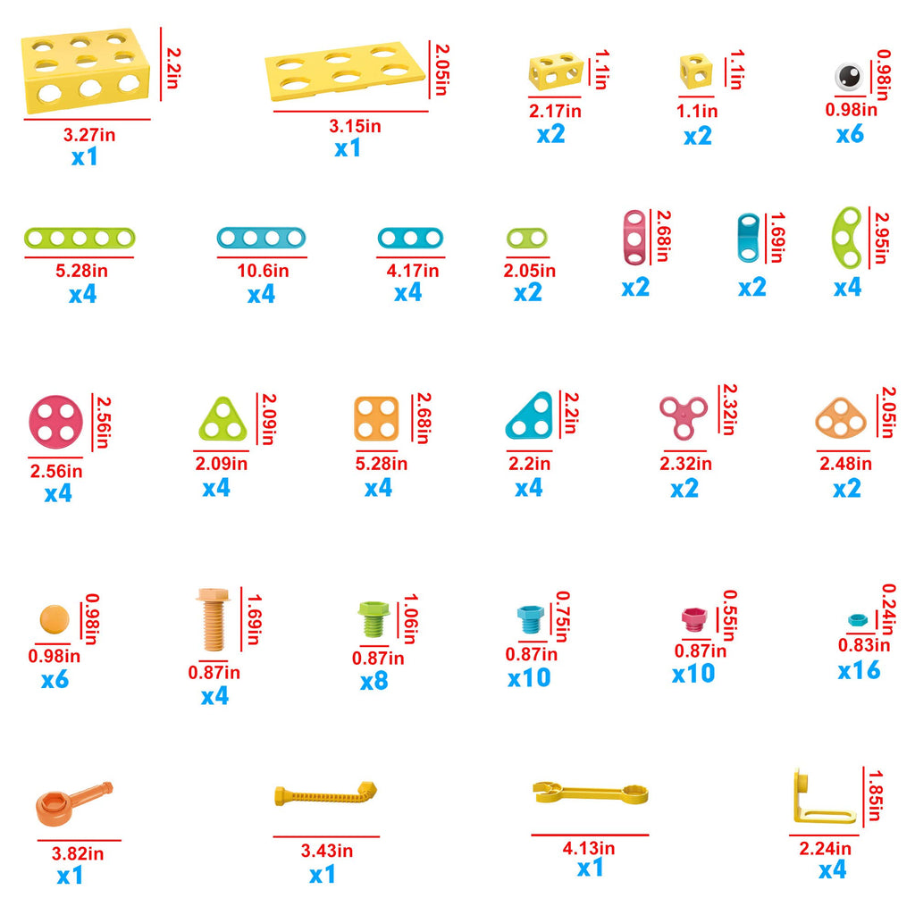 PicassoTiles - PicassoTiles 115pc Engineering Construction Set - Ages 3+