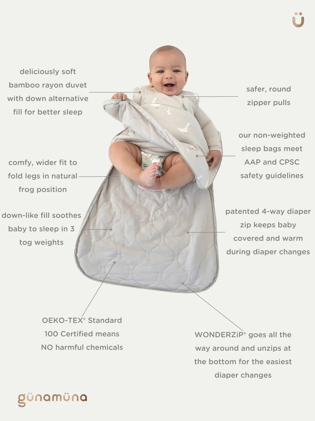 Sleep Sack 2.5 TOG | Cowboy Goose | Gunamuna