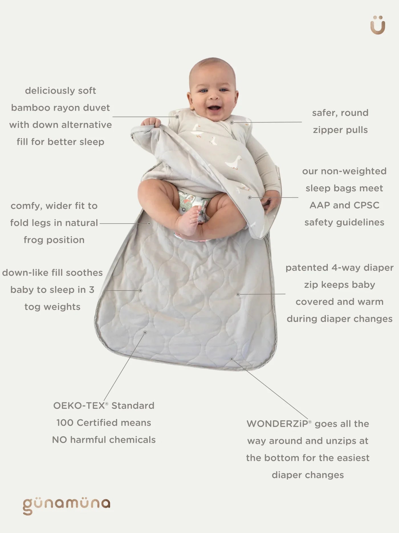 Sleep Sack 2.5 TOG | Cowboy Goose | Gunamuna