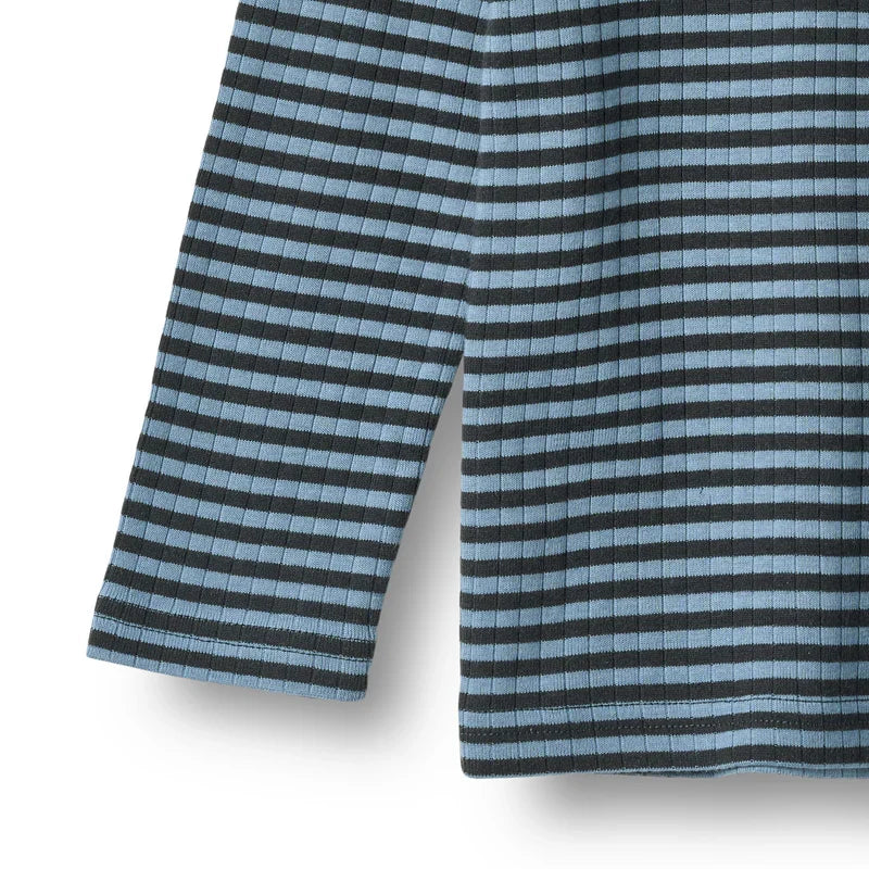 Long Sleeve T-shirt Stig | Bright Blue Stripe | Wheat Kids
