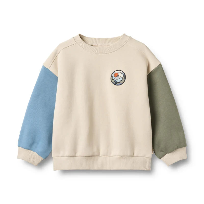 Sweatshirt Badge Elliot | Off White | Wheat Kids