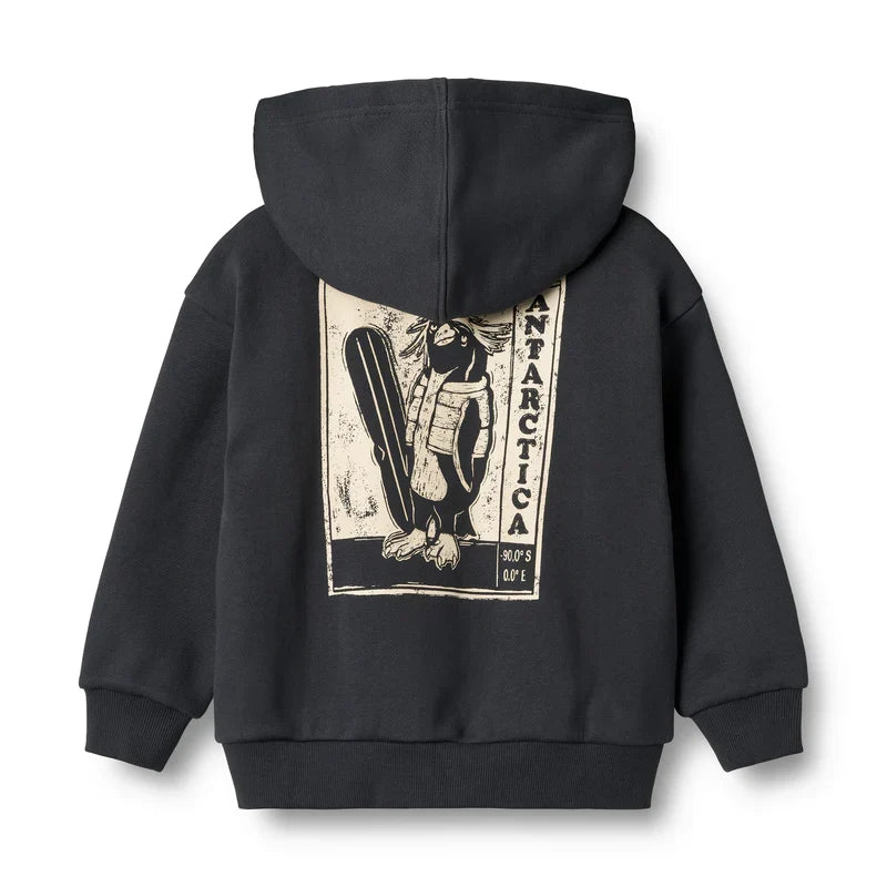 Sweatshirt Zip Francis | Navy | Wheat Kids