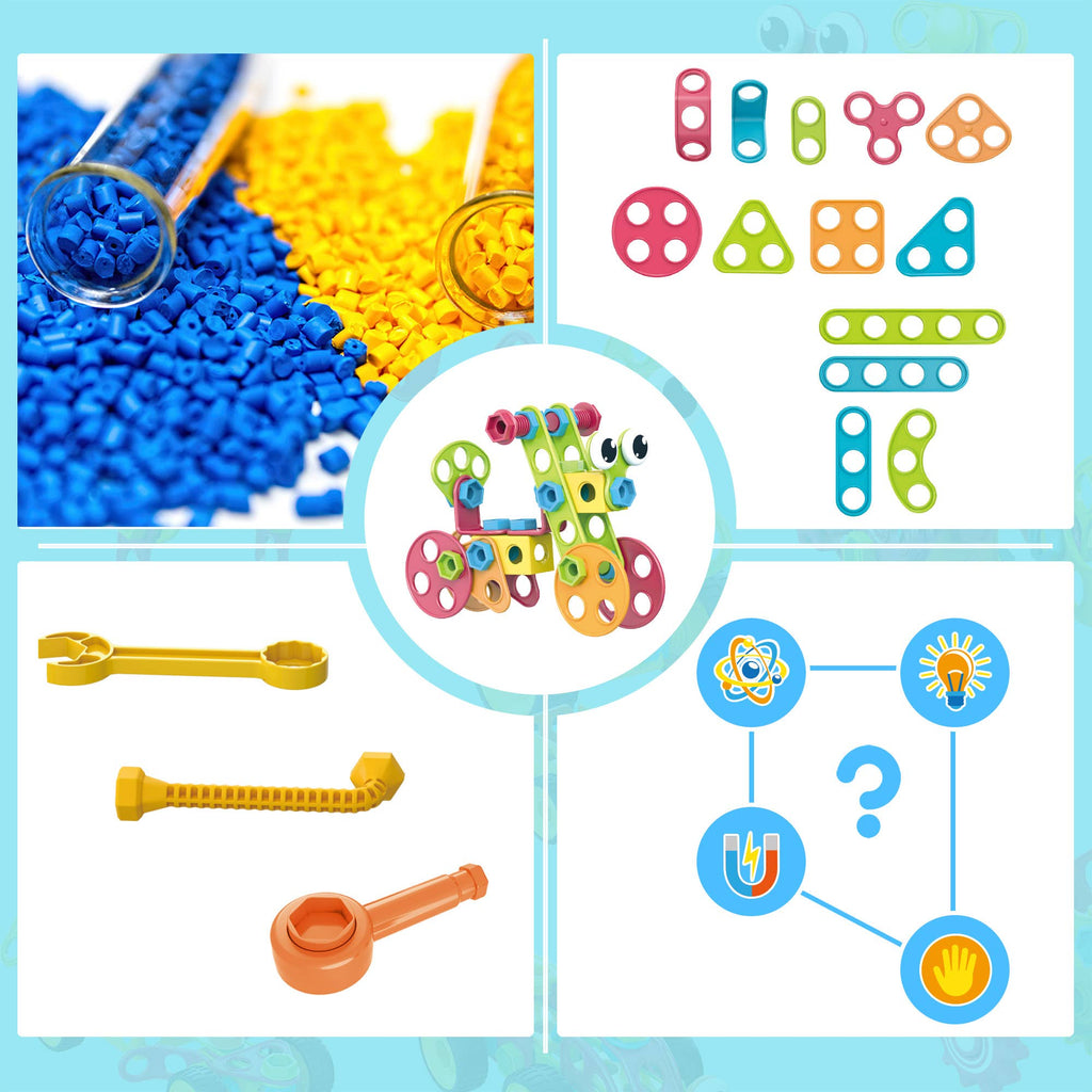 PicassoTiles - PicassoTiles 115pc Engineering Construction Set - Ages 3+