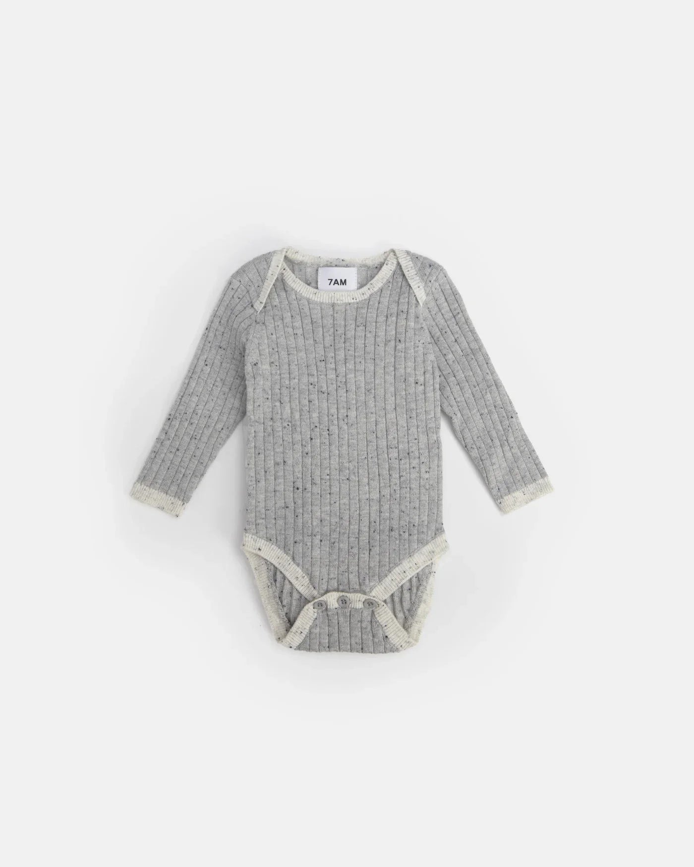 Hug Me Long Sleeve Bodysuit | Light Heather Grey | 7AM