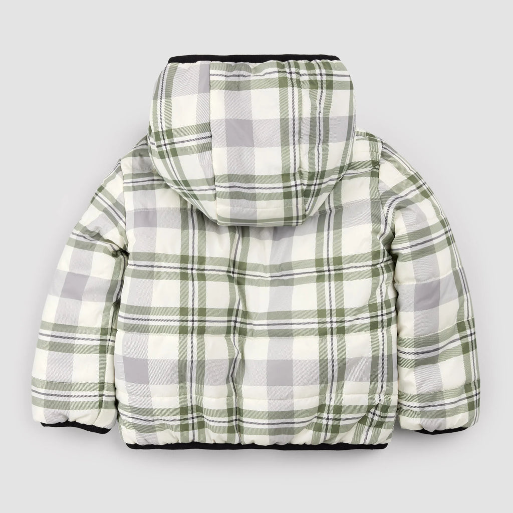 Reversible Jacket | Winter Moss Plaid Print on Black | Miles the Label