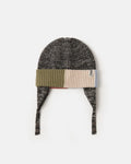 Chunky Beanie Ear Flap| Black Melange Multicolor | 7am