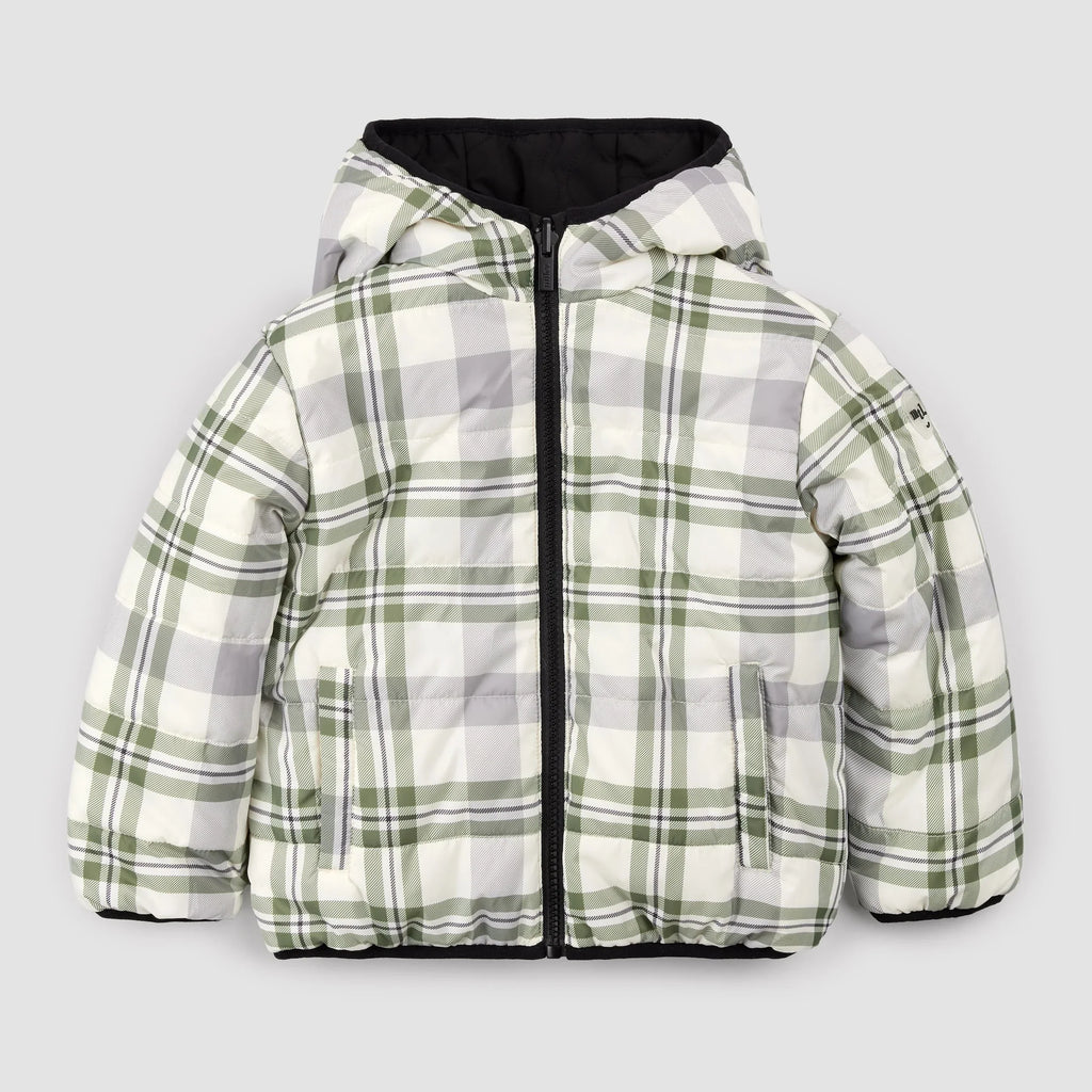 Reversible Jacket | Winter Moss Plaid Print on Black | Miles the Label