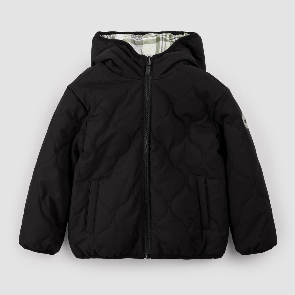 Reversible Jacket | Winter Moss Plaid Print on Black | Miles the Label