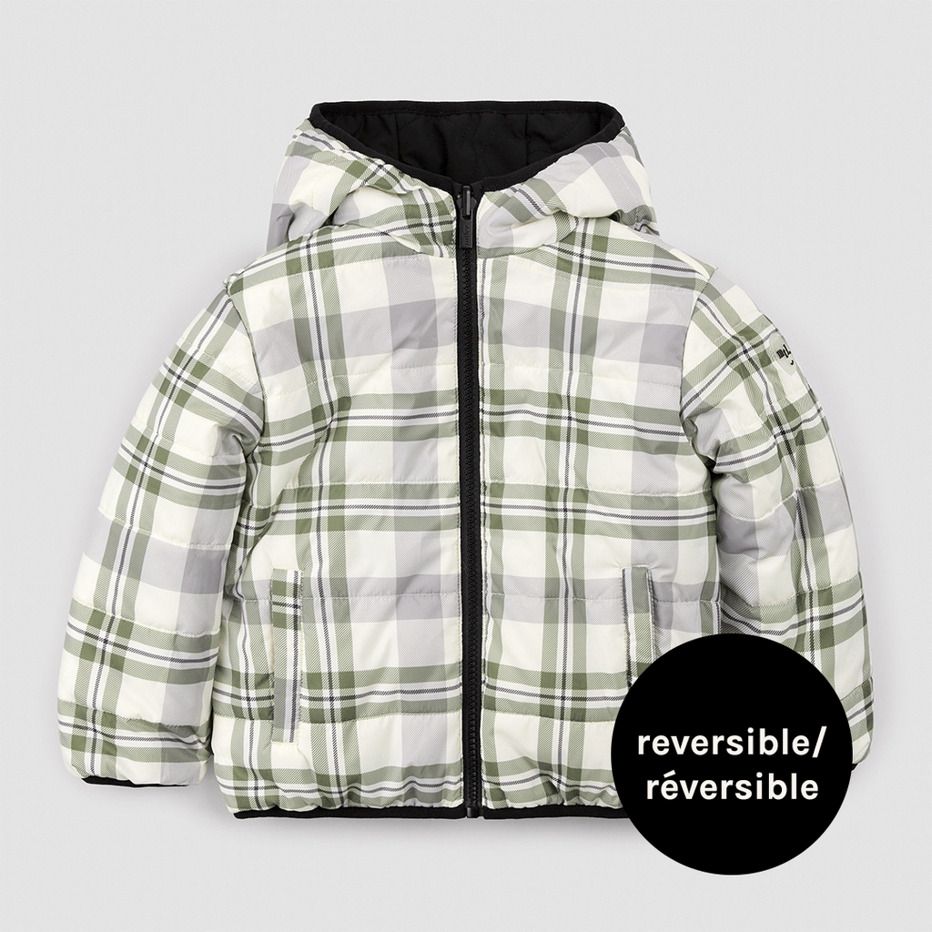Reversible Jacket | Winter Moss Plaid Print on Black | Miles the Label