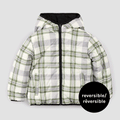 Reversible Jacket | Winter Moss Plaid Print on Black | Miles the Label