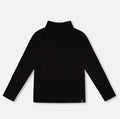 Super Soft Ribbed Mock Neck Top | Black | Deux Par Deux