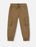Twill Jogger Cargo Pants | Taupe | Deux Par Deux