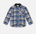 Brushed Plaid Shirt | Black & Blue | Deux Par Deux