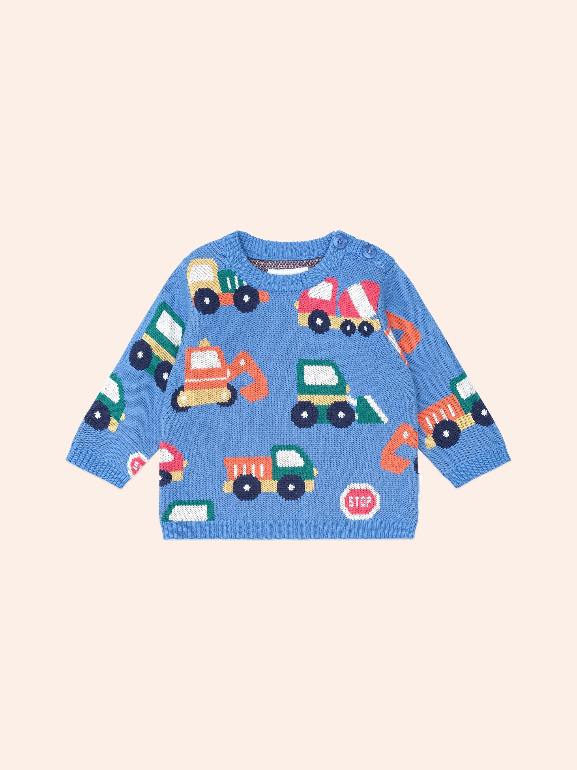 Construction Pullover | Nautical Blue | Huxbaby
