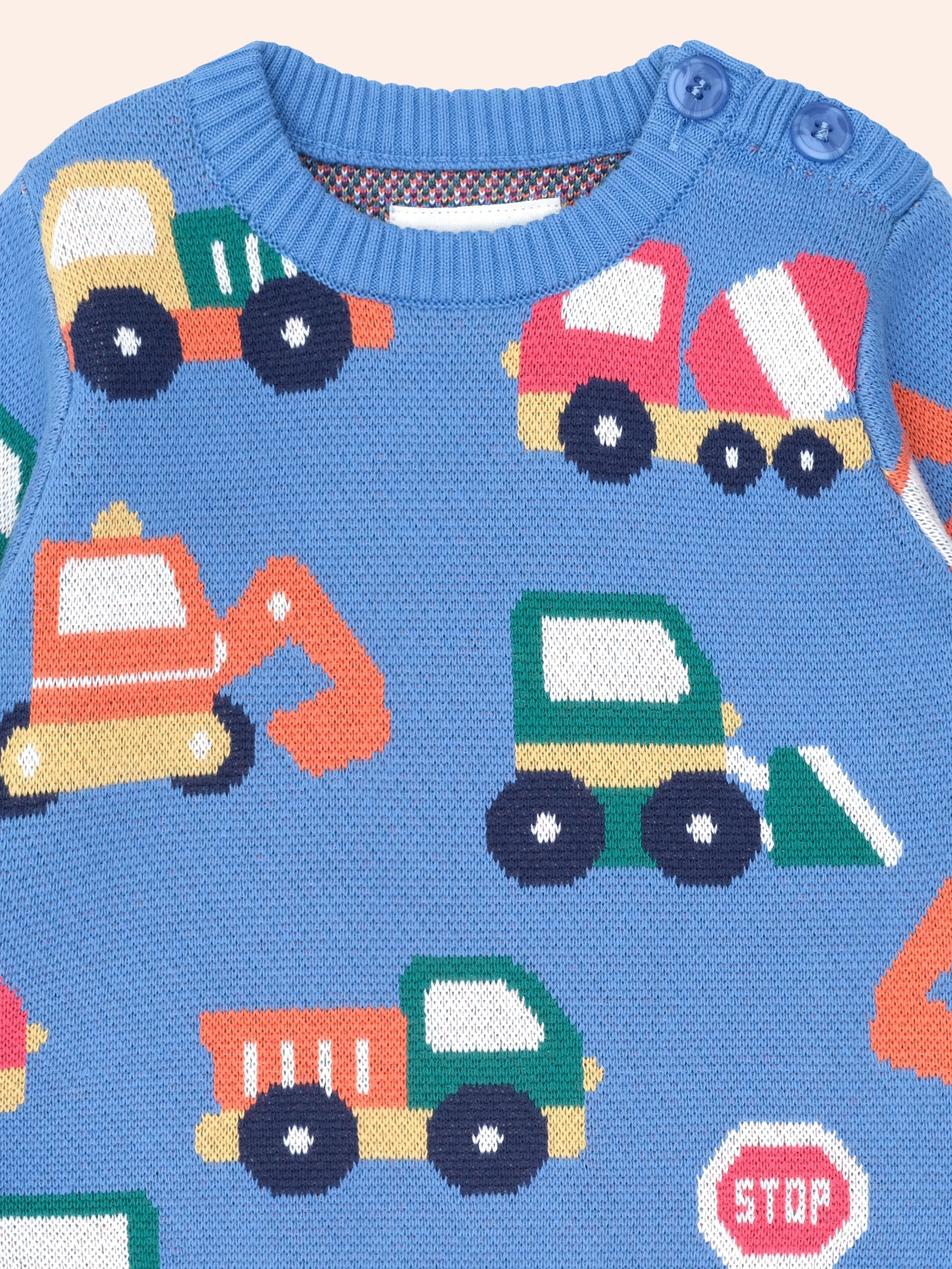 Construction Pullover | Nautical Blue | Huxbaby