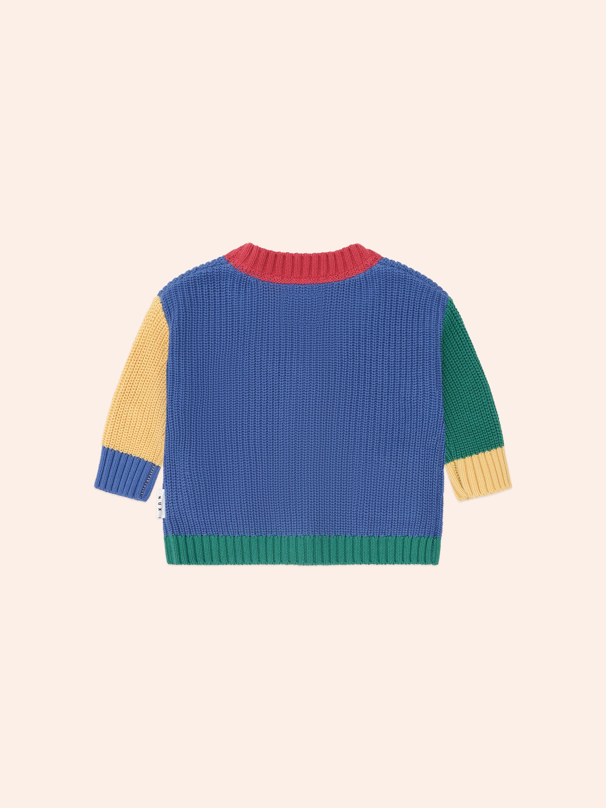 Colour Block Varsity Cardigan | Multi | Huxbaby