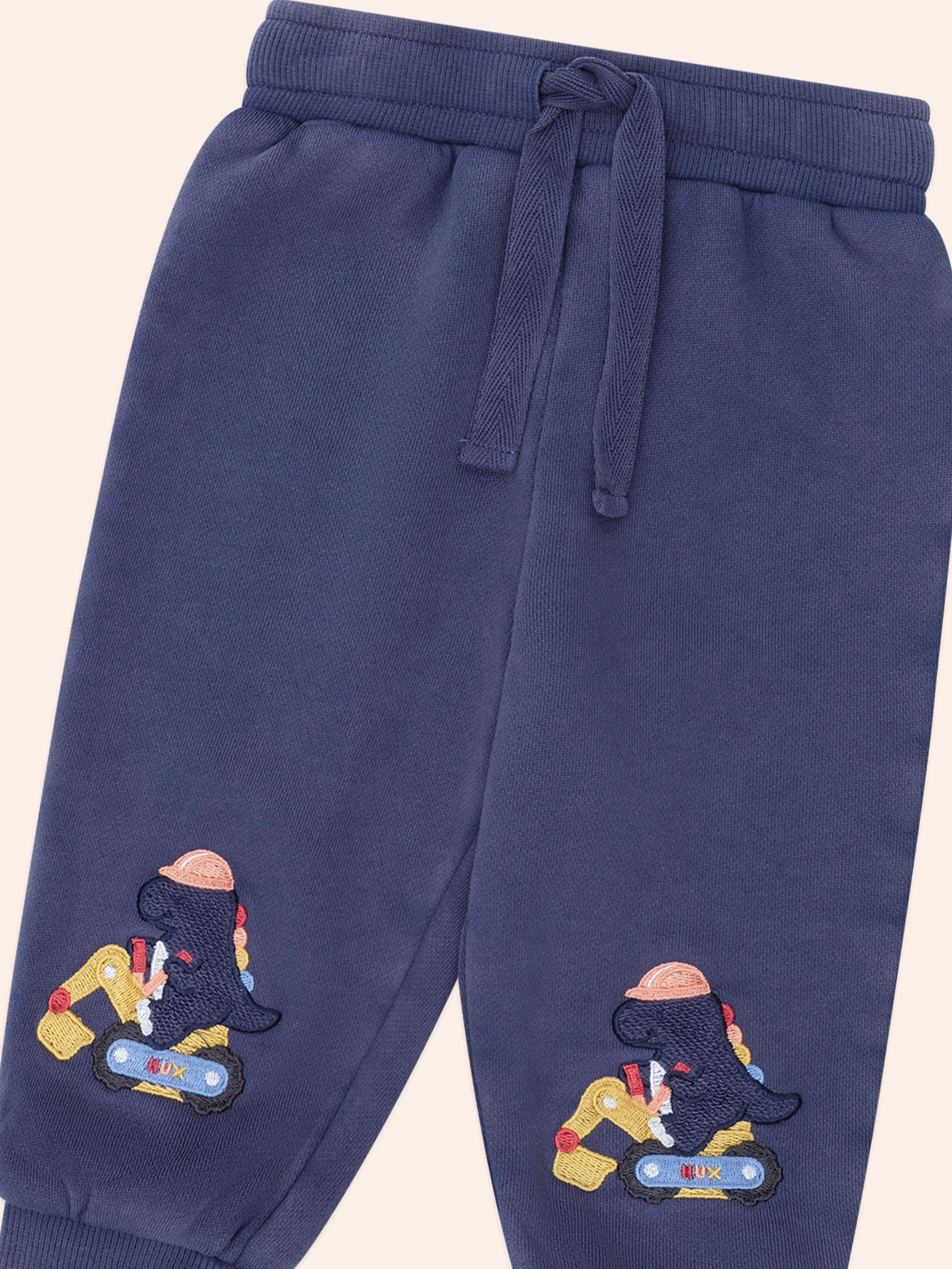 Tradie Dino Trackpant | Washed Navy | Huxbaby