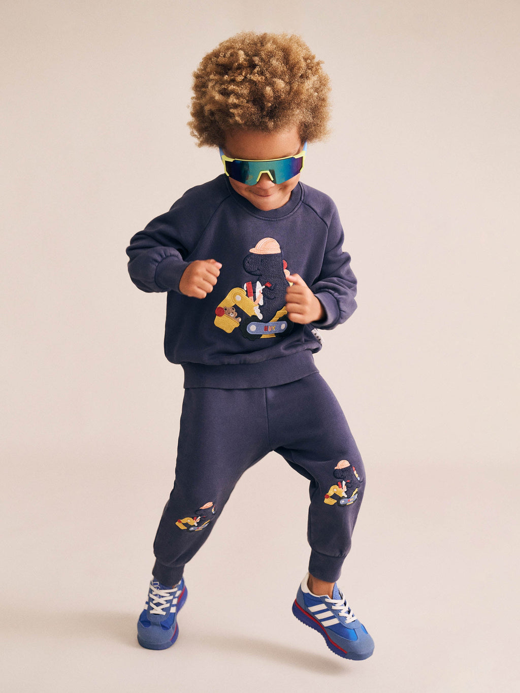 Tradie Dino Trackpant | Washed Navy | Huxbaby
