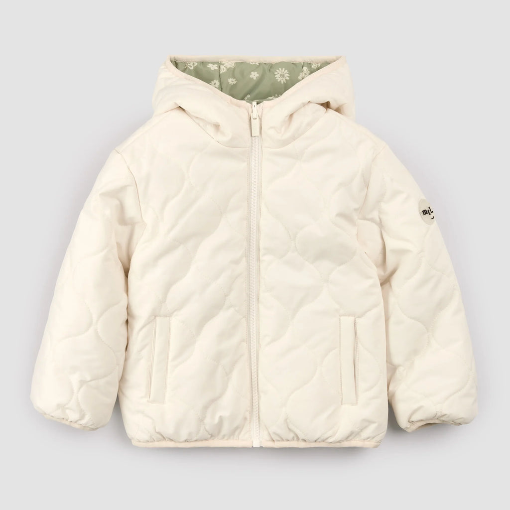Reversible Jacket | Sage Floral Print on Birch | Miles the Label