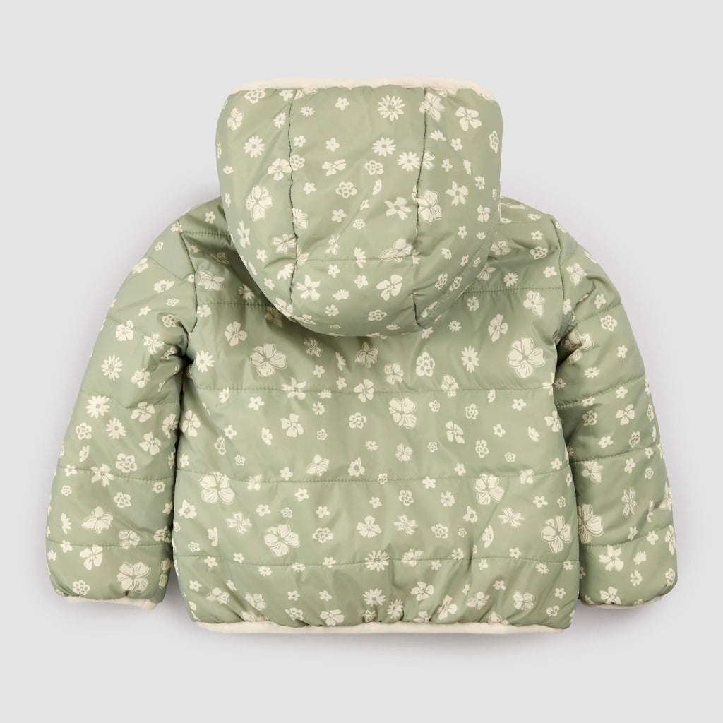 Reversible Jacket | Sage Floral Print on Birch | Miles the Label
