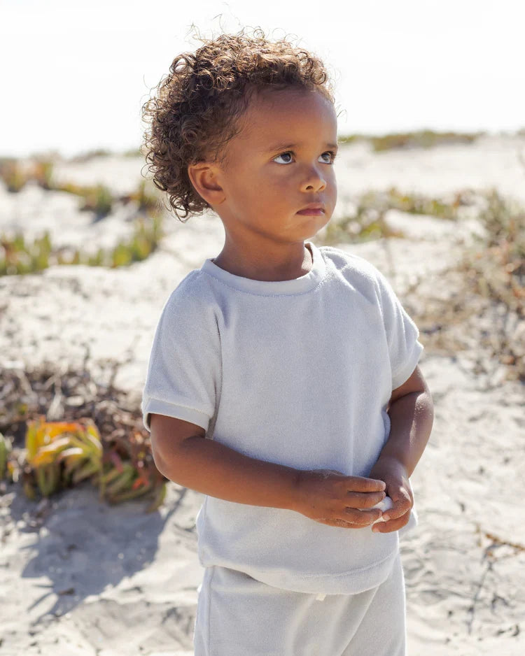 Terry Tee + Pant Set | Sky | Quincy Mae