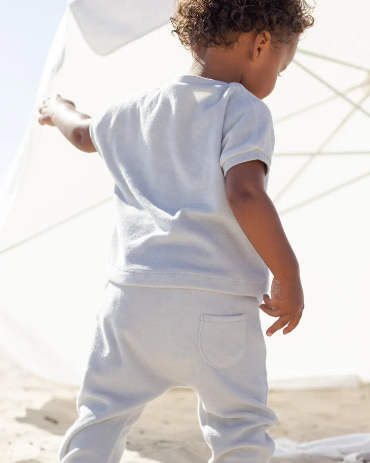 Terry Tee + Pant Set | Sky | Quincy Mae
