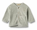 Sweat Cardigan Toto | Melange Grey | Wheat Clothing