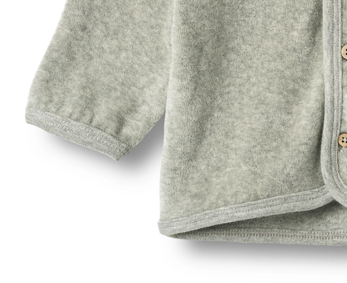 Sweat Cardigan Toto | Melange Grey | Wheat Clothing