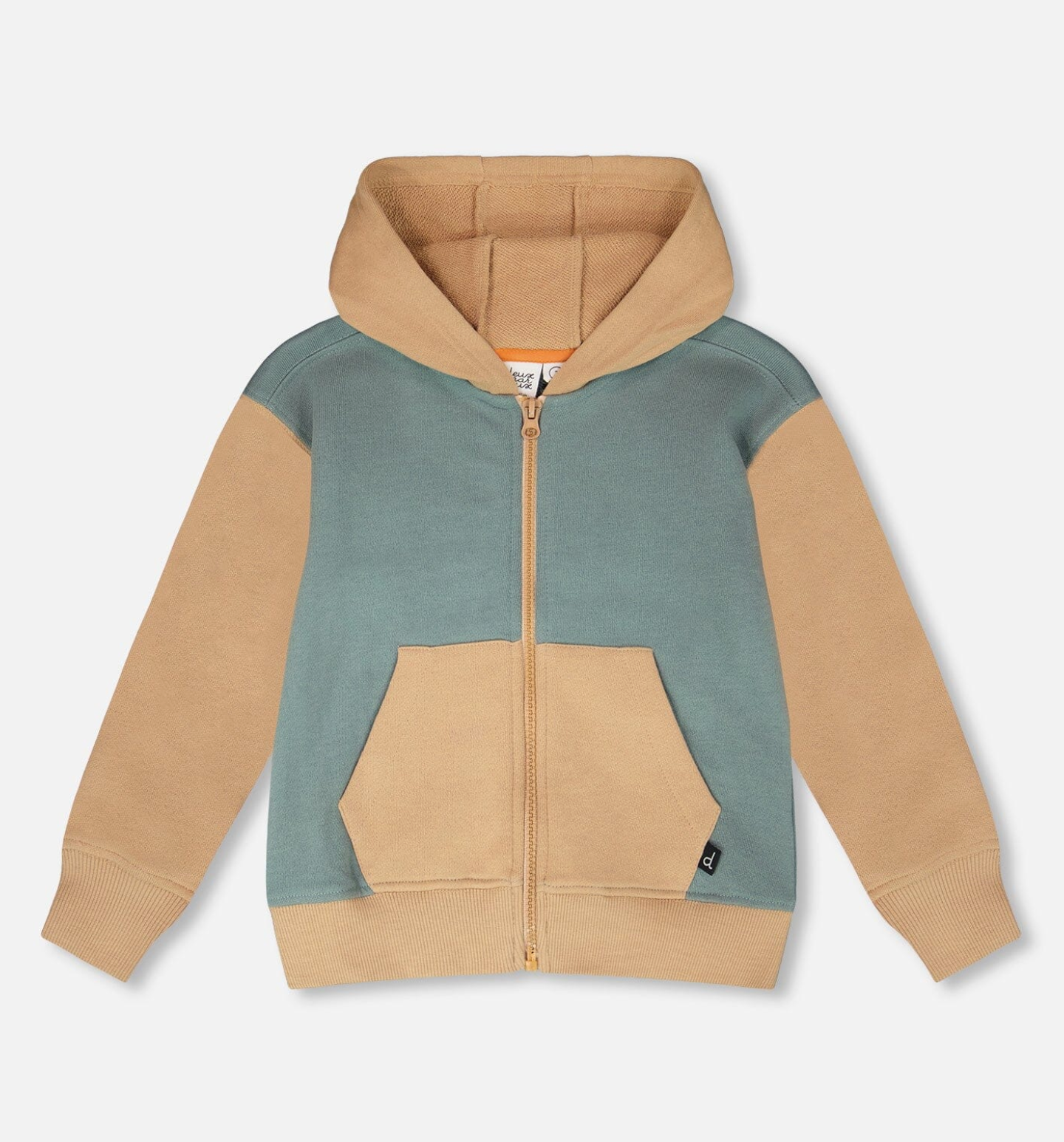 French Terry Hooded Sweatshirt | Mint | Deux Par Deux