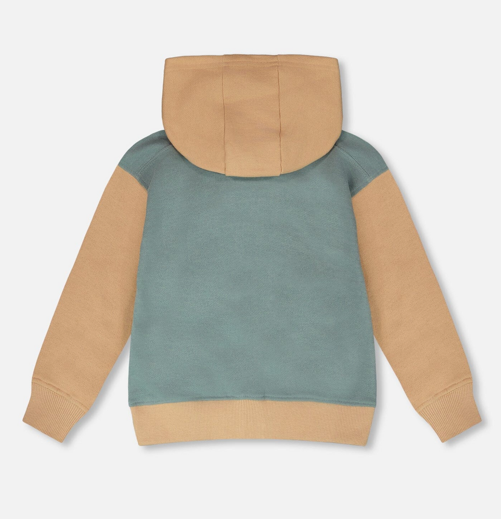 French Terry Hooded Sweatshirt | Mint | Deux Par Deux