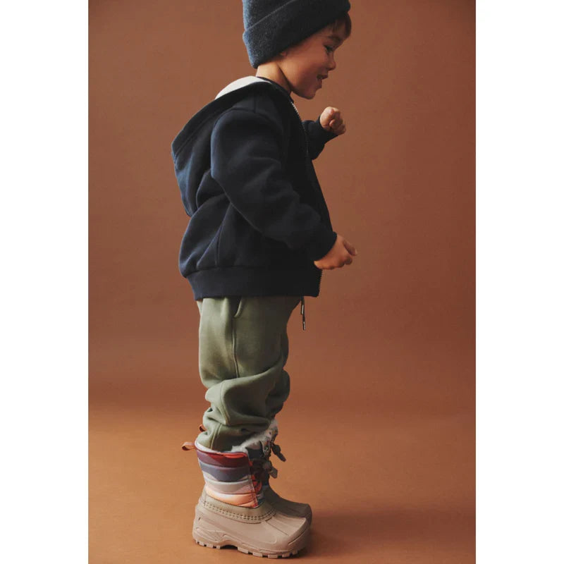 Sweatshirt Zip Francis | Navy | Wheat Kids