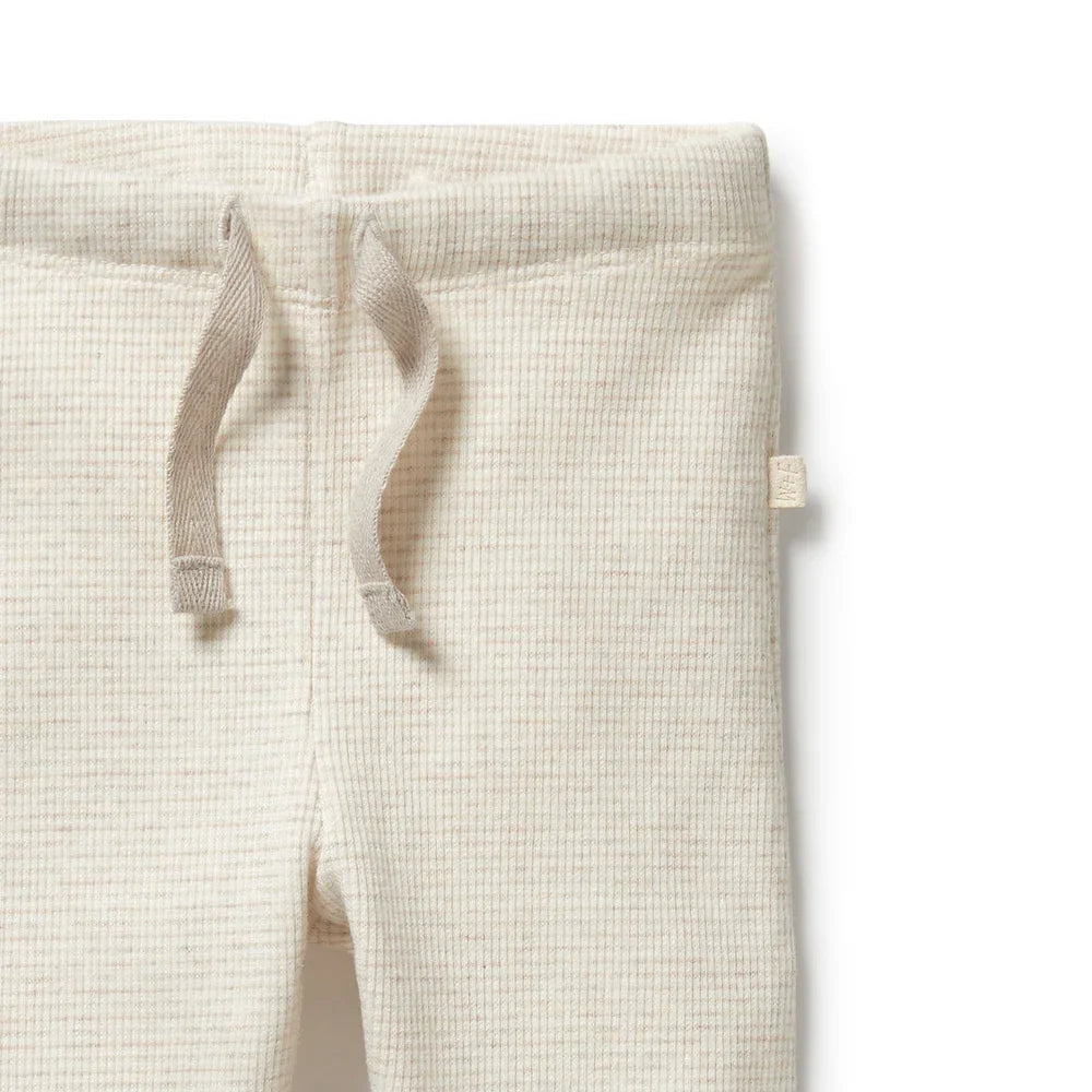 Organic Stripe Rib Legging | Oatmeal | Wilson + Frenchy