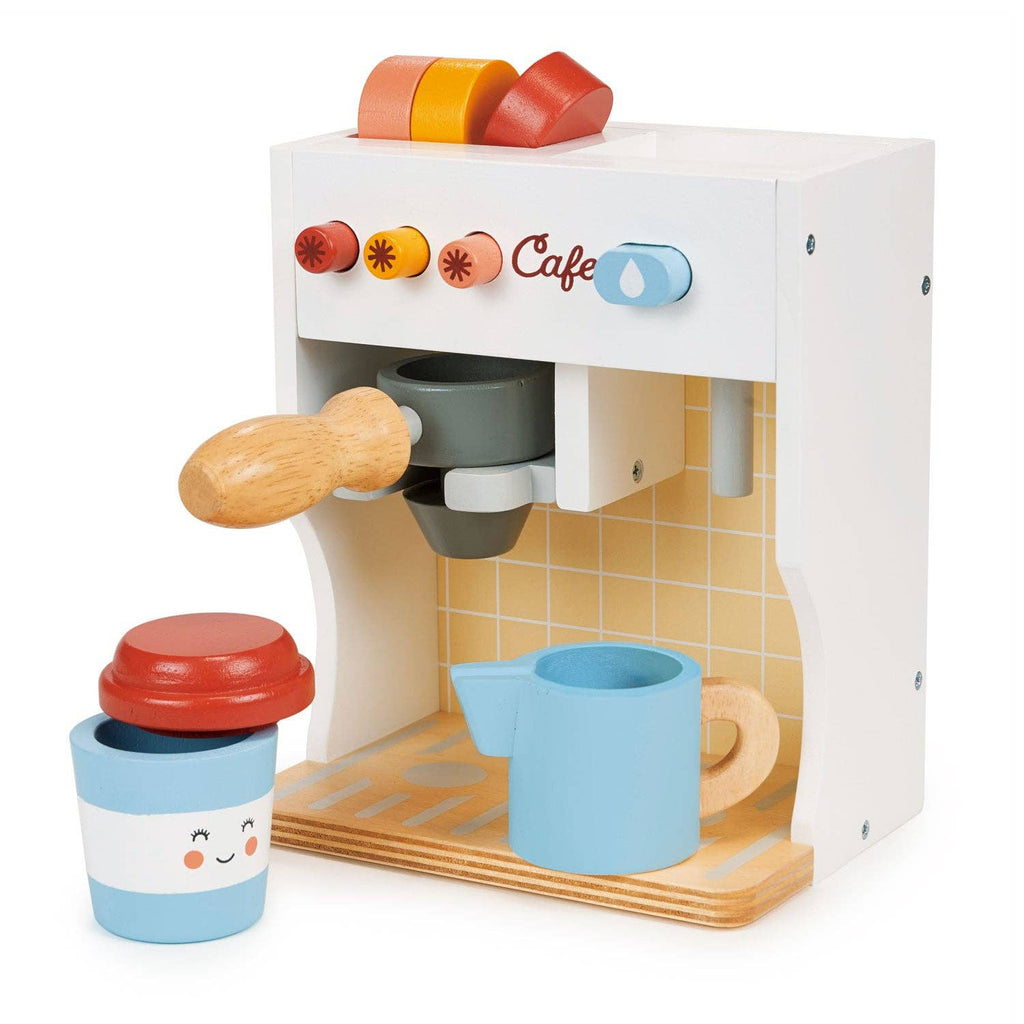 Mentari Toys Wooden Barista Set - Pretend Play Coffee Shop - Ages 3+